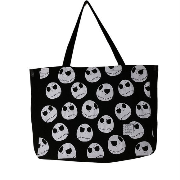 NIGHTMARE BEFORE CHRISTMAS JACK COTTON TOTE  BAG & BANDANA - Picture 1 of 6